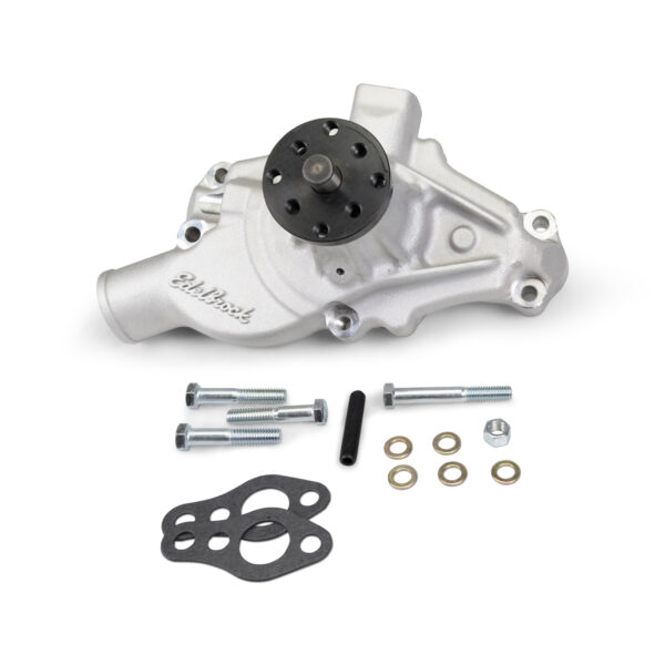 Edelbrock Högvolym, Vattenpump, Kort, Aluminium, Chevrolet Small Block 1955-72